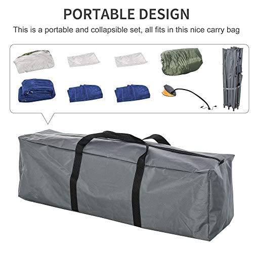 Folding Camping Cot with Pillows M8688