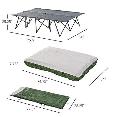Folding Camping Cot with Pillows M8688