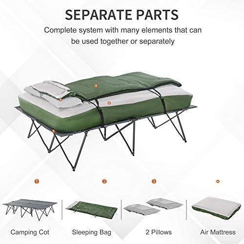 Folding Camping Cot with Pillows M8688