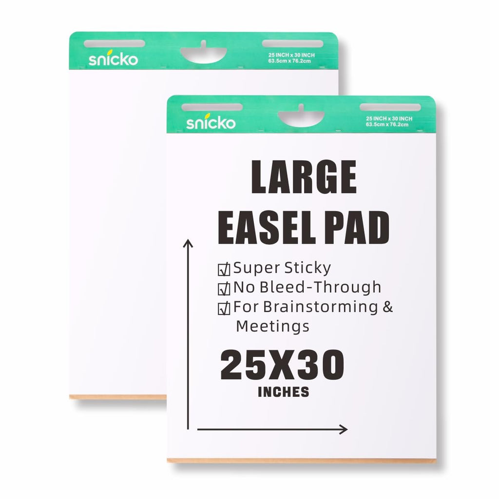 White Self Stick Easel Pad 25 in x 30 in 30 Sheets 2 Pads C27374