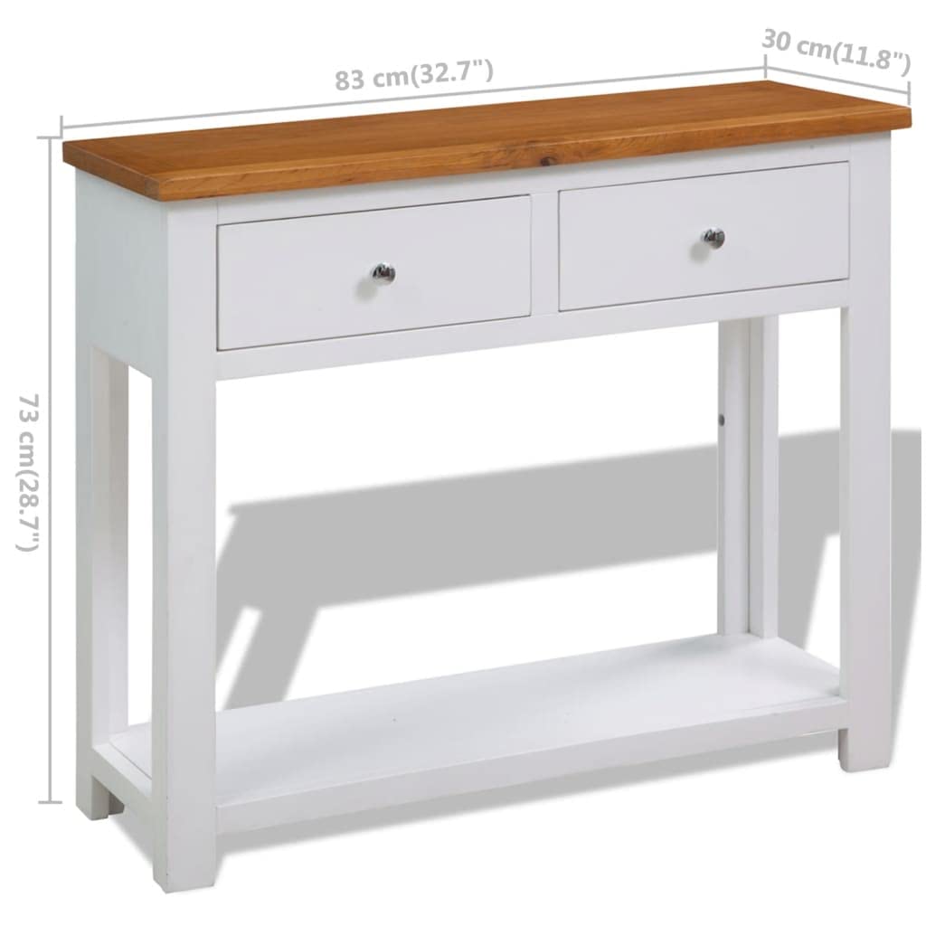 Console Table Side Table Entryway Table Solid Oak Wood K54406