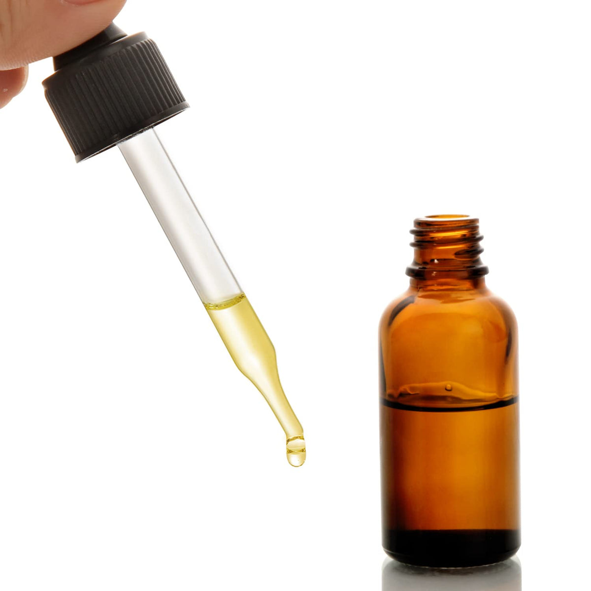 2 oz Dark Amber Dropper Bottles with Funnels O579021