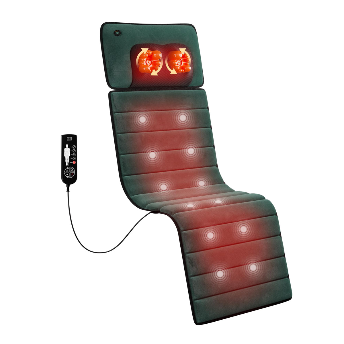 Full Body Massage Mat with Heat, 10 Motors, Detachable Massager Pad Z424