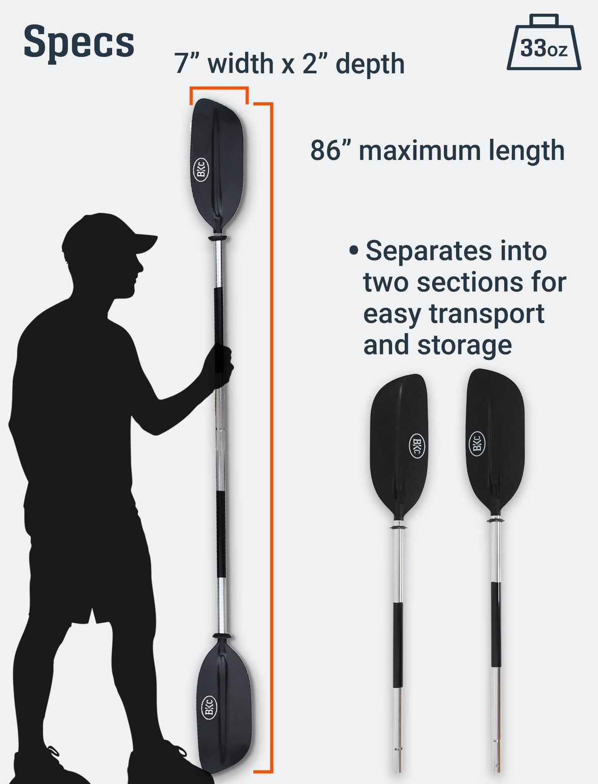 2-Piece Kayak Paddle A201312