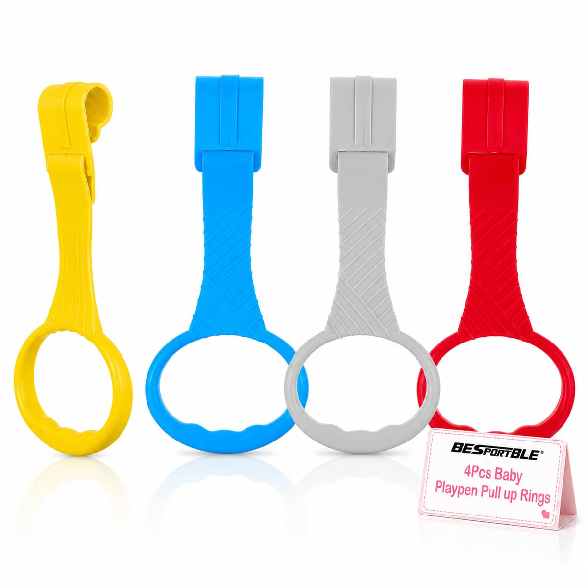 Baby Pull Up Rings 4Pcs Playpen Accessories O6341
