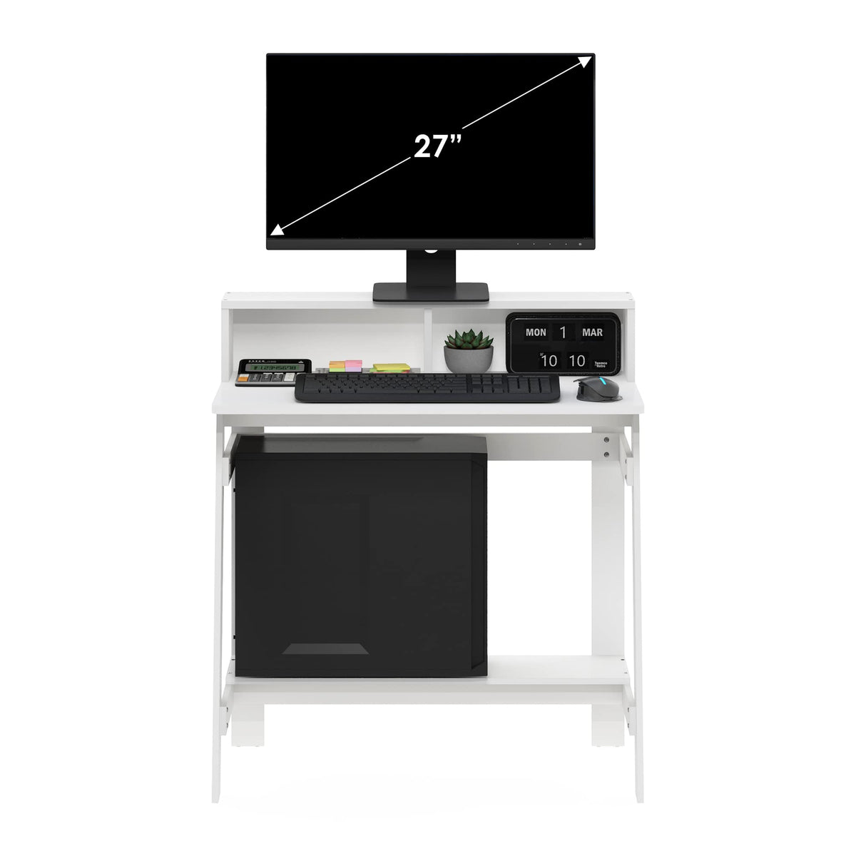 32-Inch Computer Desk with Hutch Shelf E23601