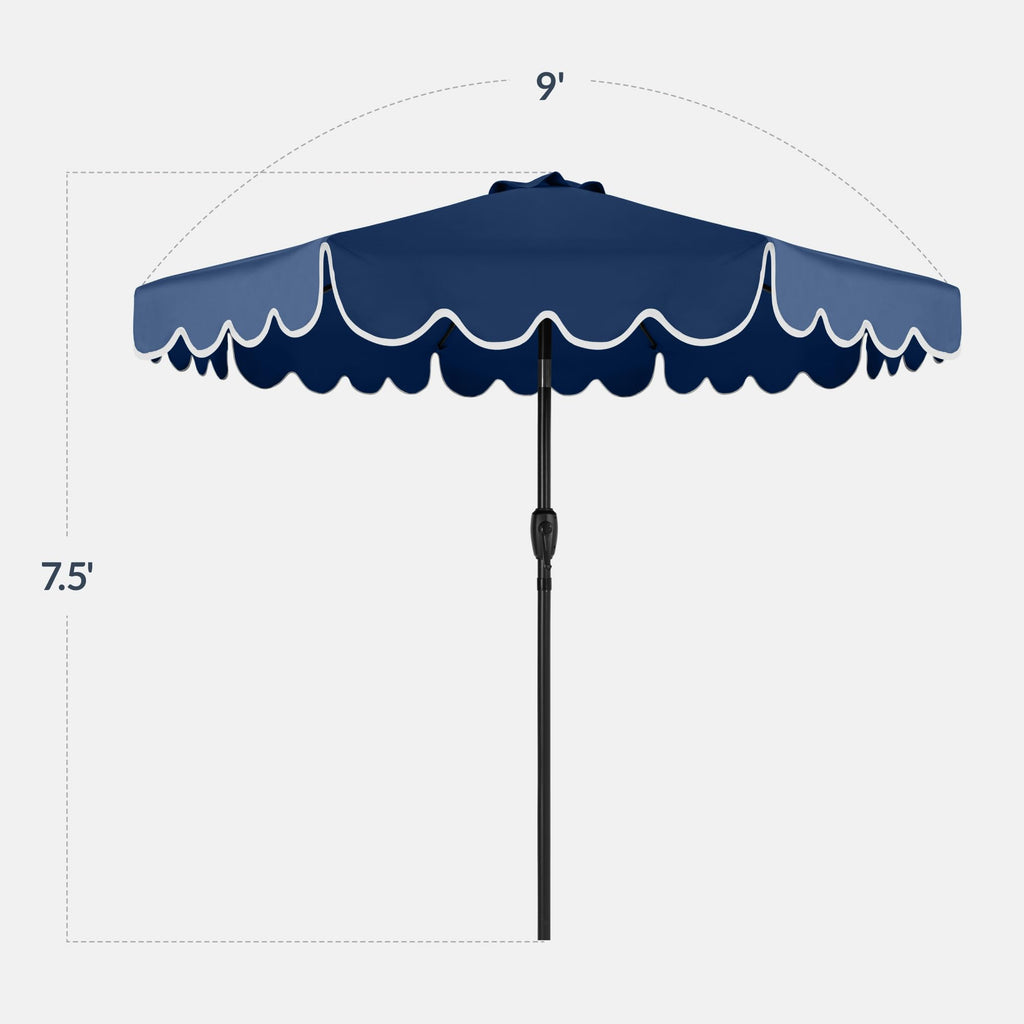9ft Navy Patio Market Umbrella with Crank & Tilt V337