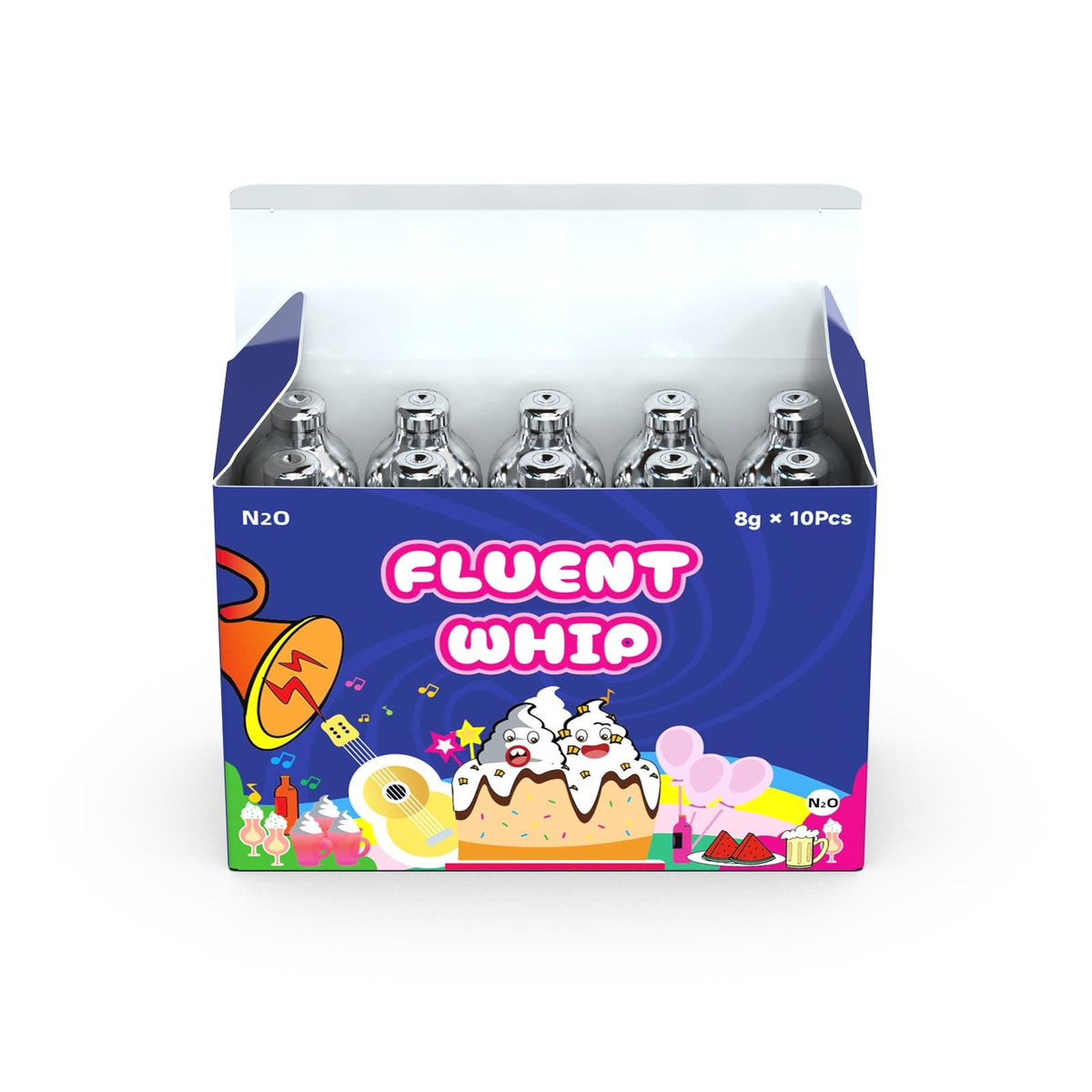 8g Food Grade N2O Cream Chargers 10 Pack W43059