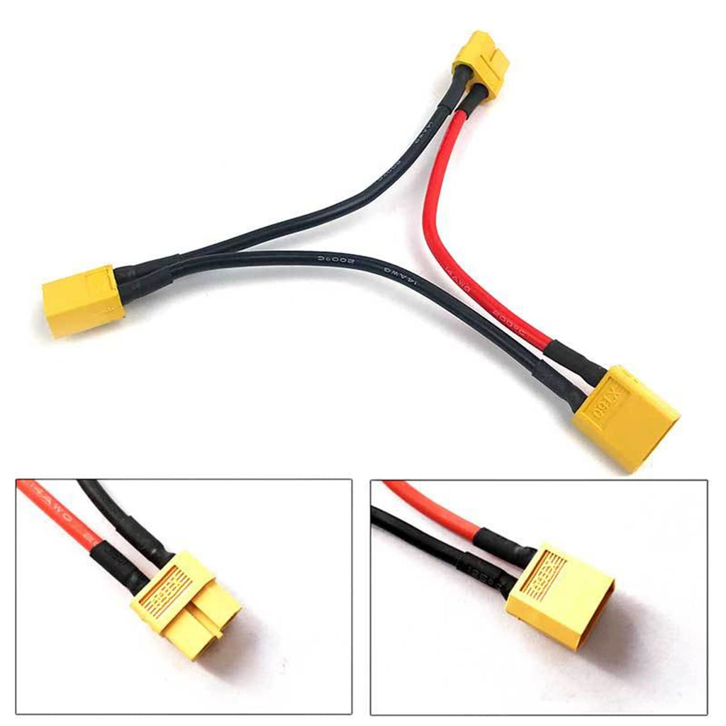 3 Pieces Battery Adapter Cable Y-Type Harness Connector XT60 Parallel N233482