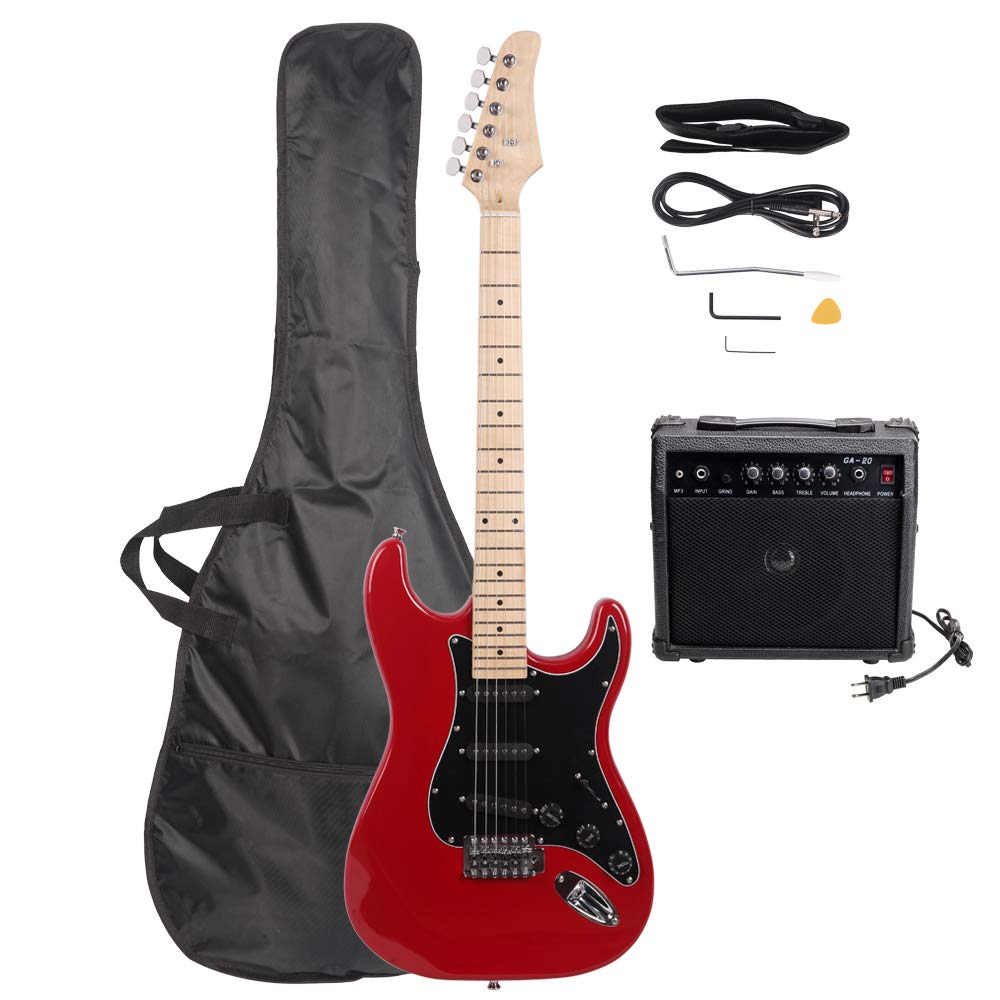 39" Full Size Electric Guitar with 20w Amp and Bag U96457