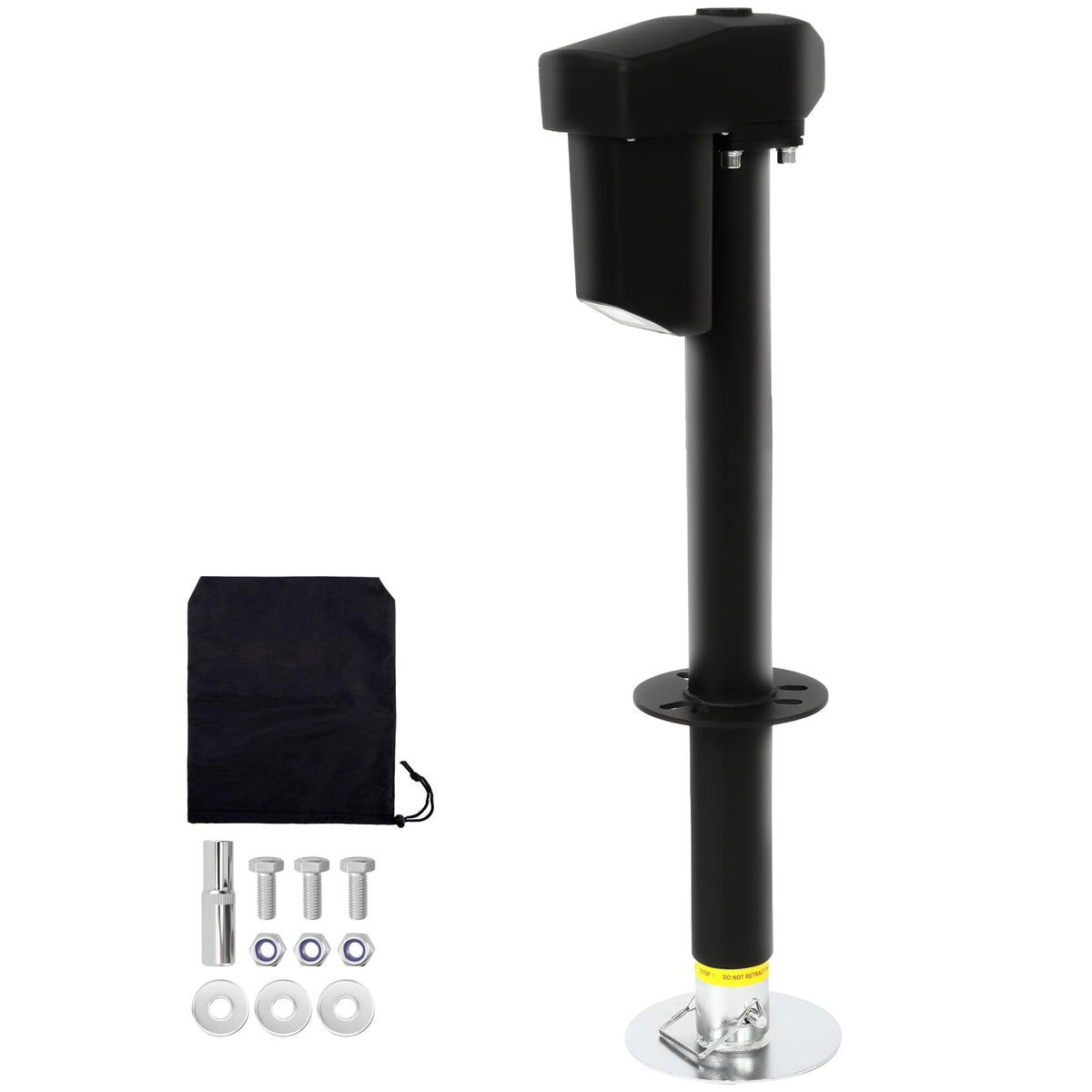 12V Electric Tongue Jack 4000lb A-Frame Heavy Duty Trailer Jack with Drop Foot & LED Light O784035