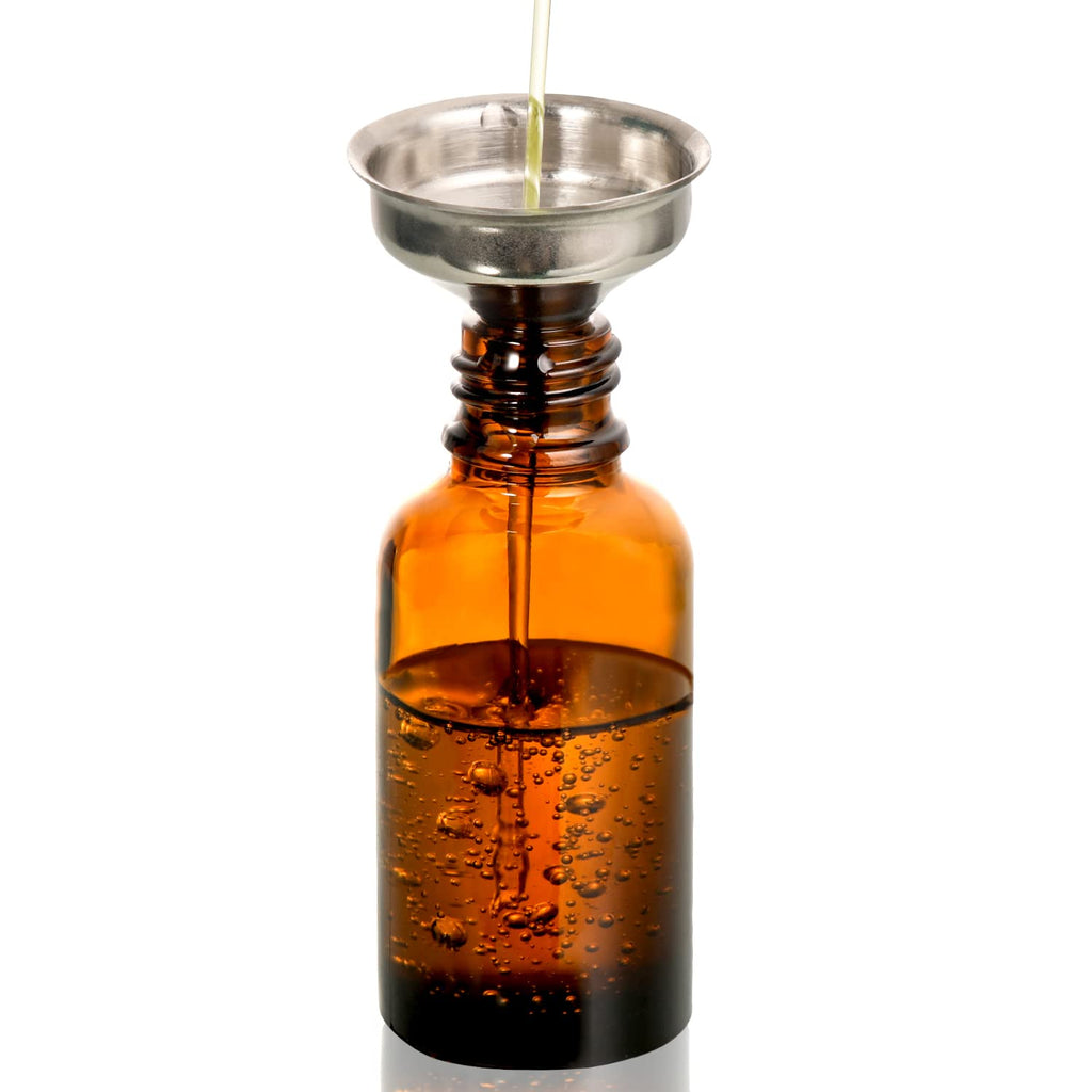 2 oz Dark Amber Dropper Bottles with Funnels O579021