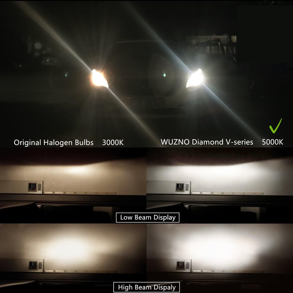 Halogen Headlight Bulbs 9003/H4 6000k White 2 pack E3805
