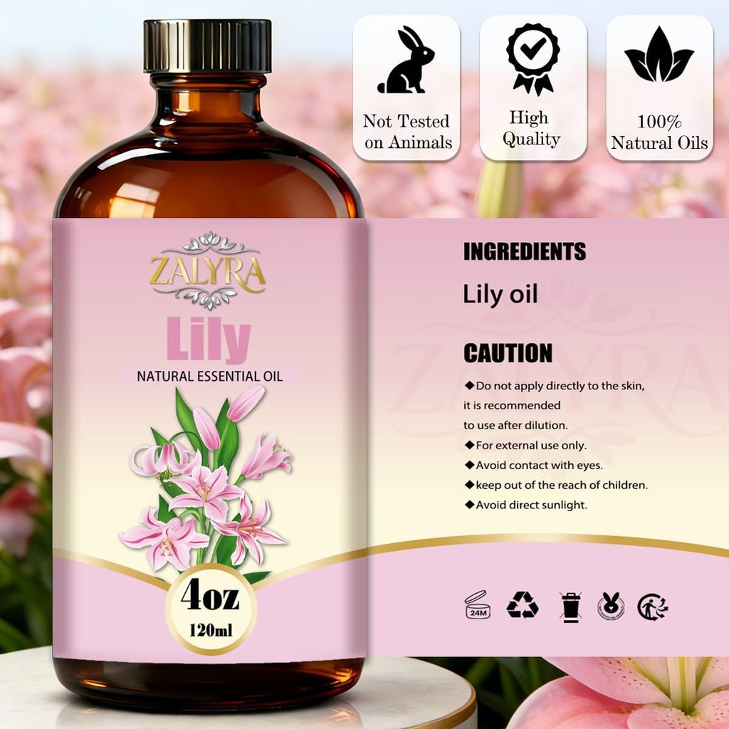 Lavender&Lily Essential Oil 4 Fl Oz+0.33 Fl Oz E7524