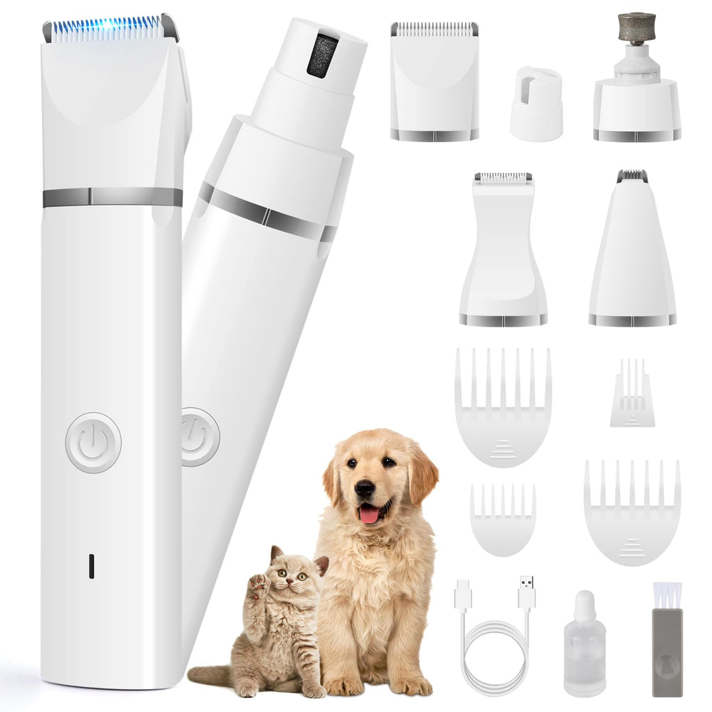 4 in 1 Dog Clippers Grooming Kit with Paw Hair Trimmer Y901204