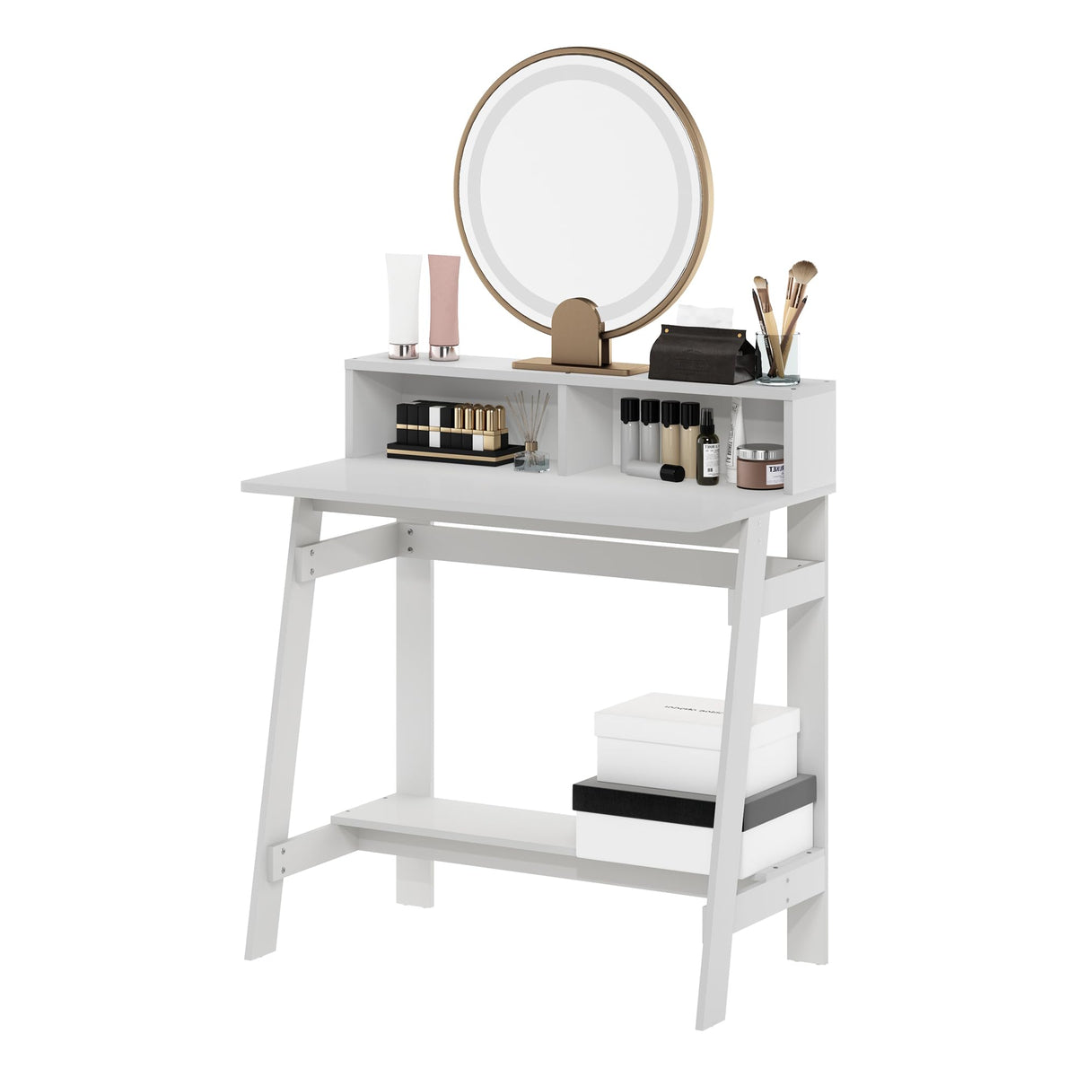 32-Inch Computer Desk with Hutch Shelf E23601