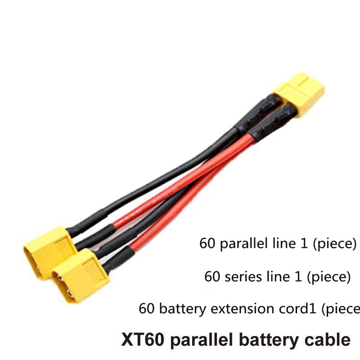 3 Pieces Battery Adapter Cable Y-Type Harness Connector XT60 Parallel N233482