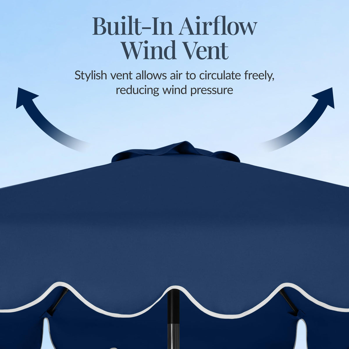 9ft Navy Patio Market Umbrella with Crank & Tilt V337