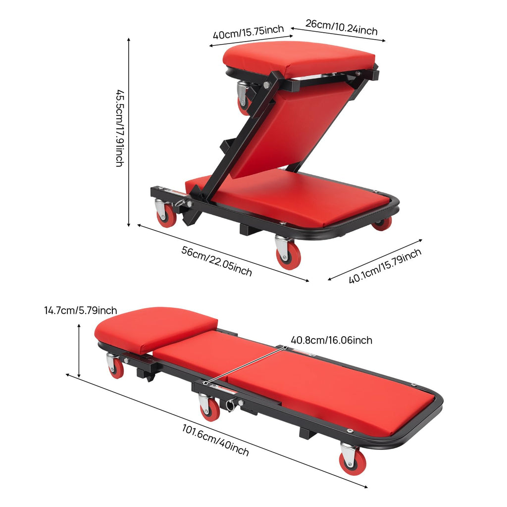 2 in 1 Heavy Duty Rolling Creeper Seat W871605