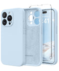 Light Blue Silicone iPhone 13 Pro Max Case K435046