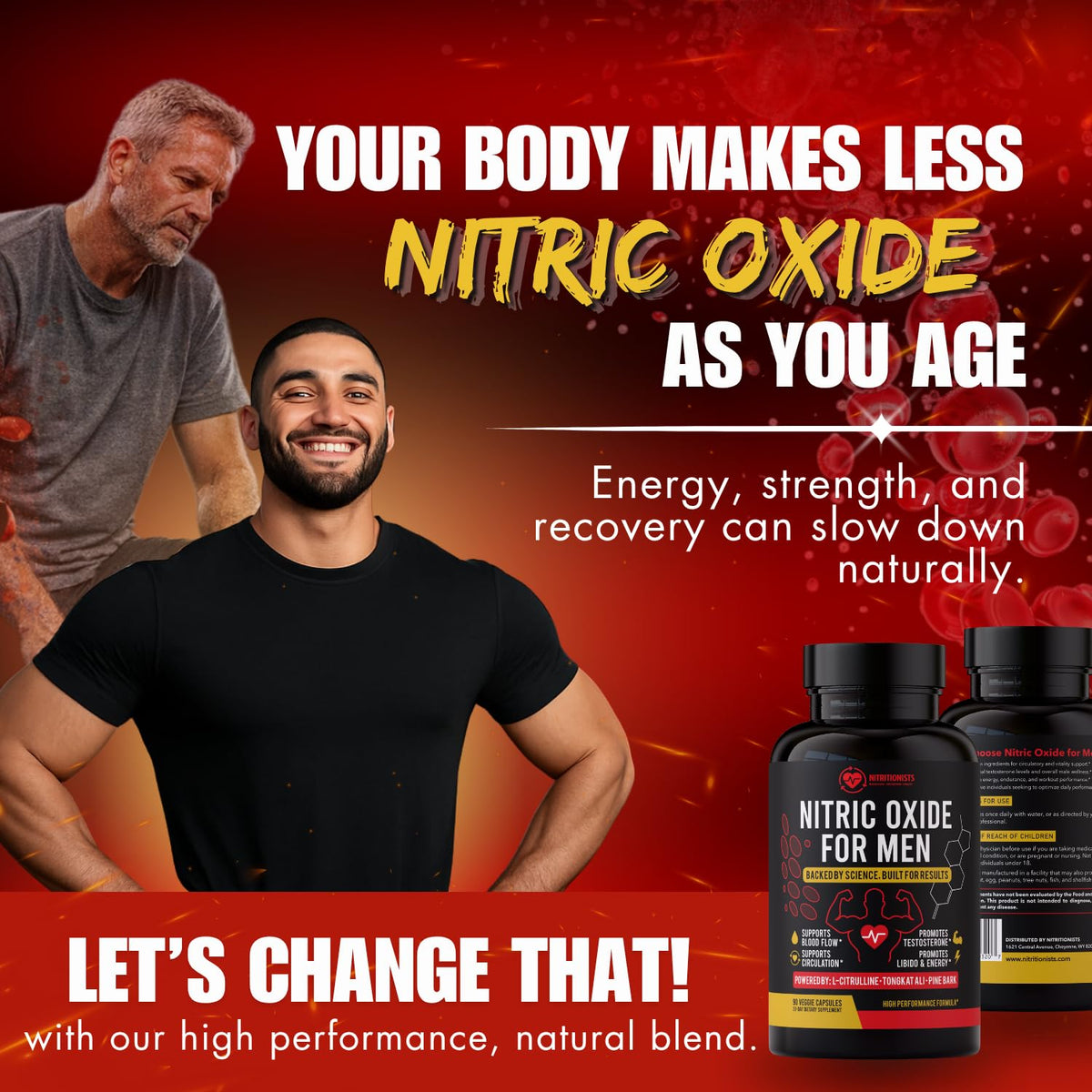 90 Capsules Nitric Oxide Supplement K544