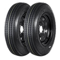 2-Pack Trailer Tire On Rim 5.30-12 4 Lug 12 in Wheels Load Range C Black L984485