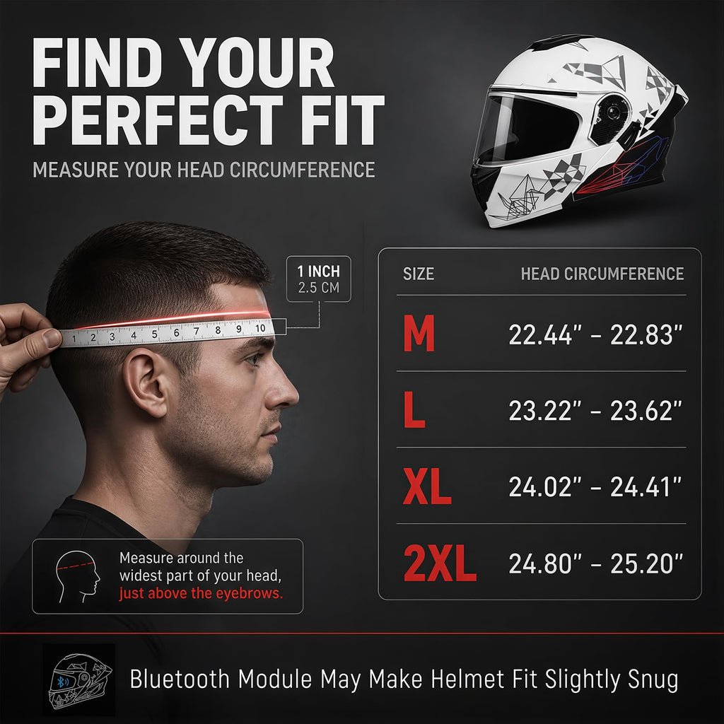 DOT Approved Flip Up Full Face Dual Visor Motorcycle Helmet Z3854
