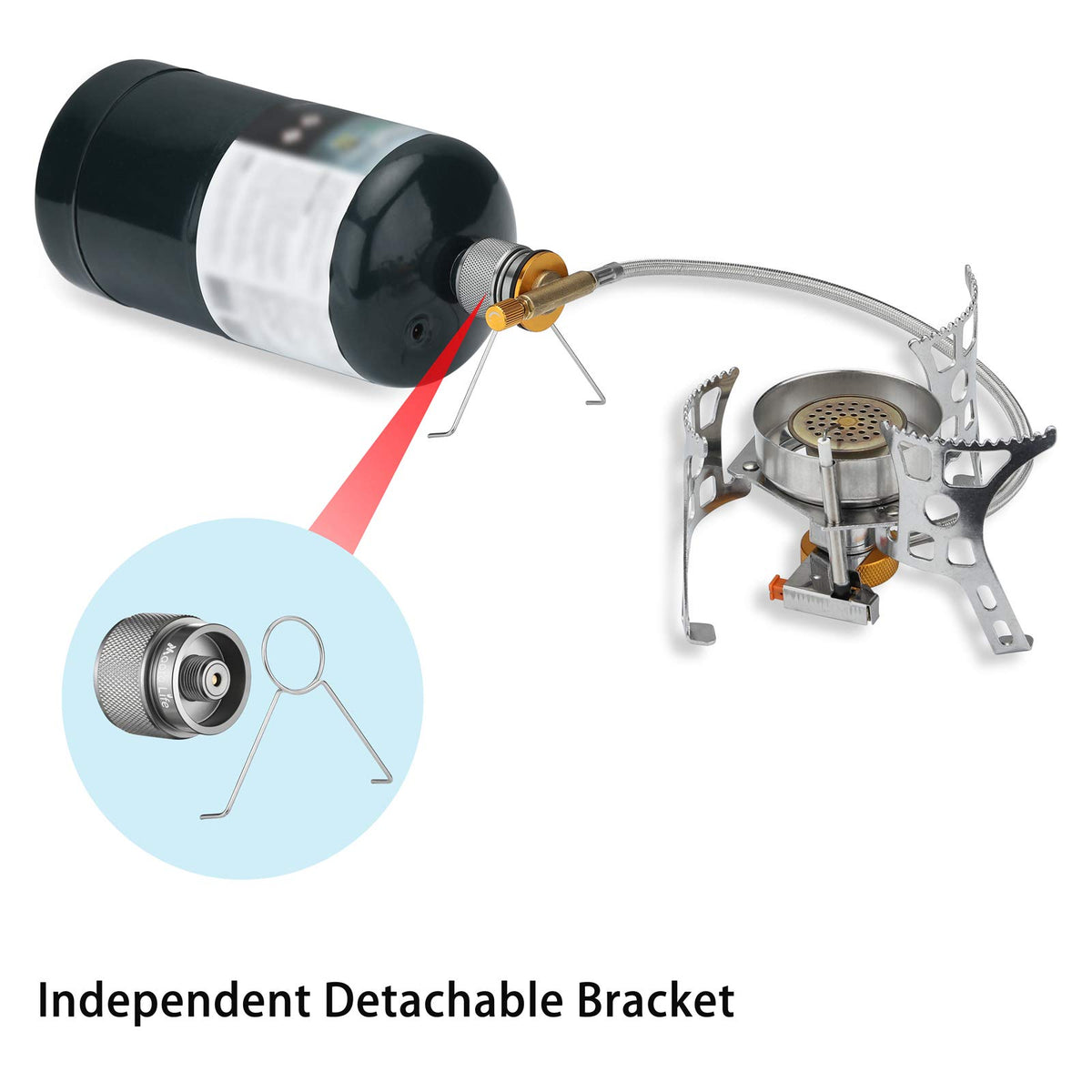 Camping Stove Gas Converter with 16 oz Tank V1324