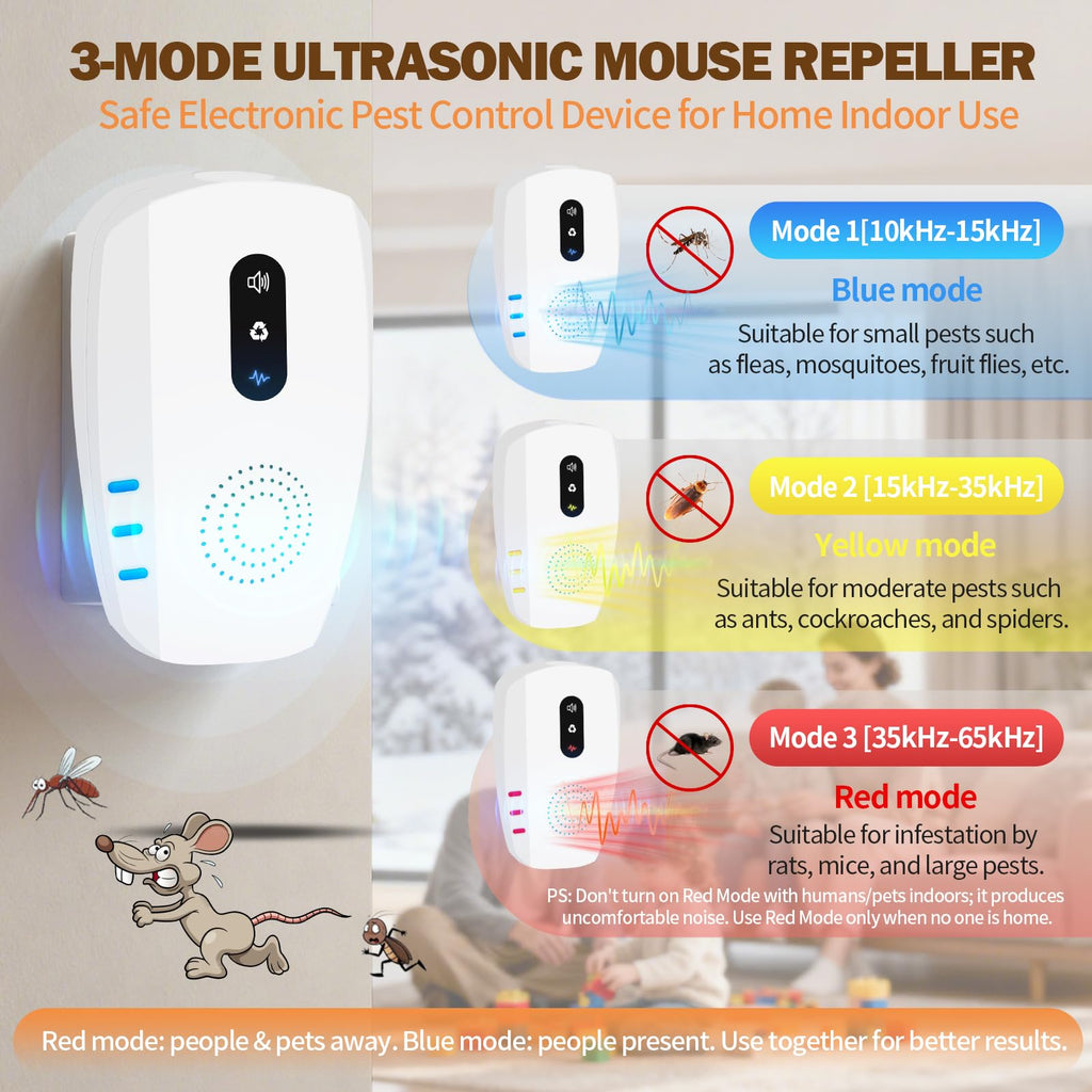 Ultrasonic Indoor Pest Repeller 6 Pack V25226