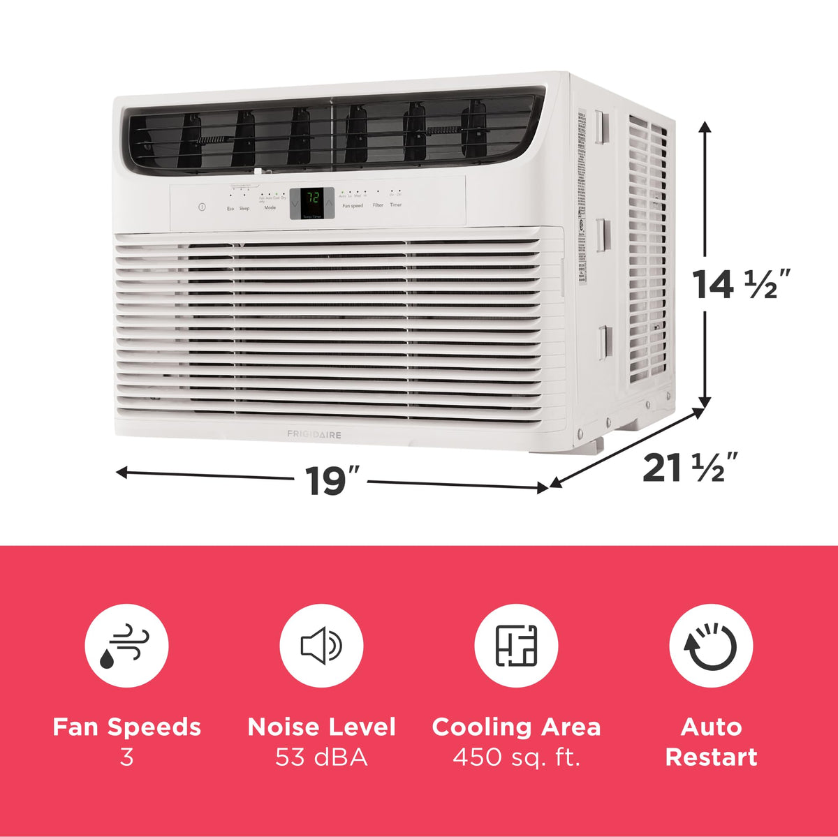 10,000 BTU White Window Air Conditioner Y963