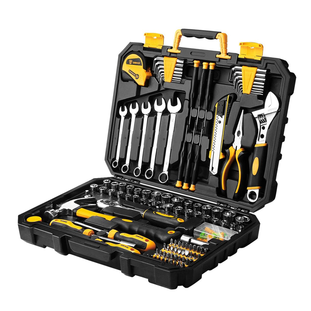 158 Piece Household Hand Tool Kit with Toolbox Storage Case U667