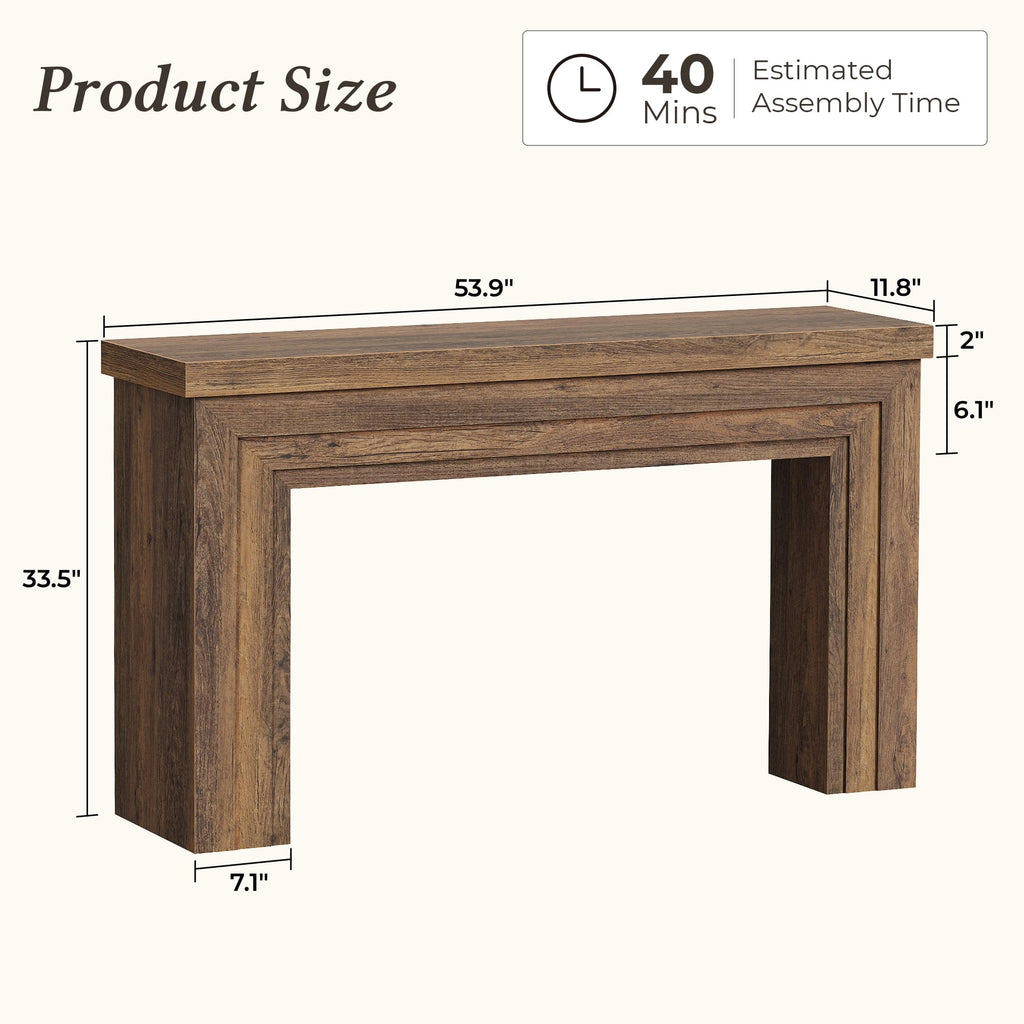 54 Inch Rectangular Console Table S16141