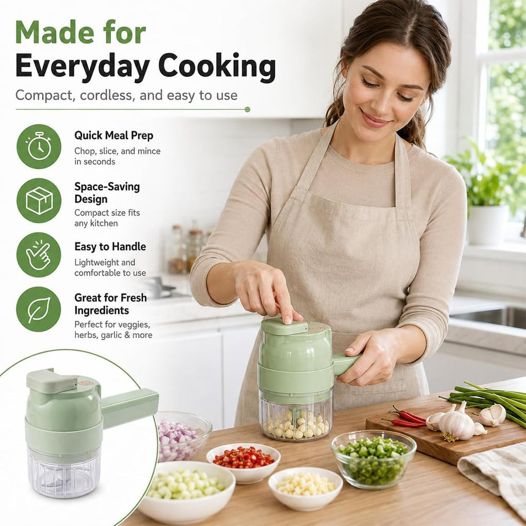 4 in 1 Handheld Electric Vegetable Chopper C408