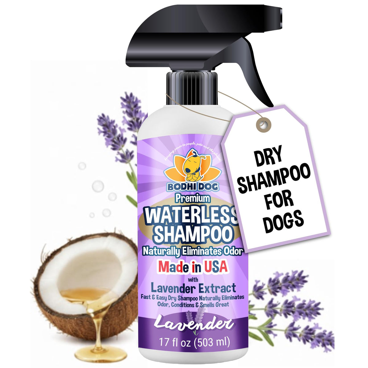 Waterless No Rinse Dry Shampoo for Dogs & Cats 17 Fl Oz H6074