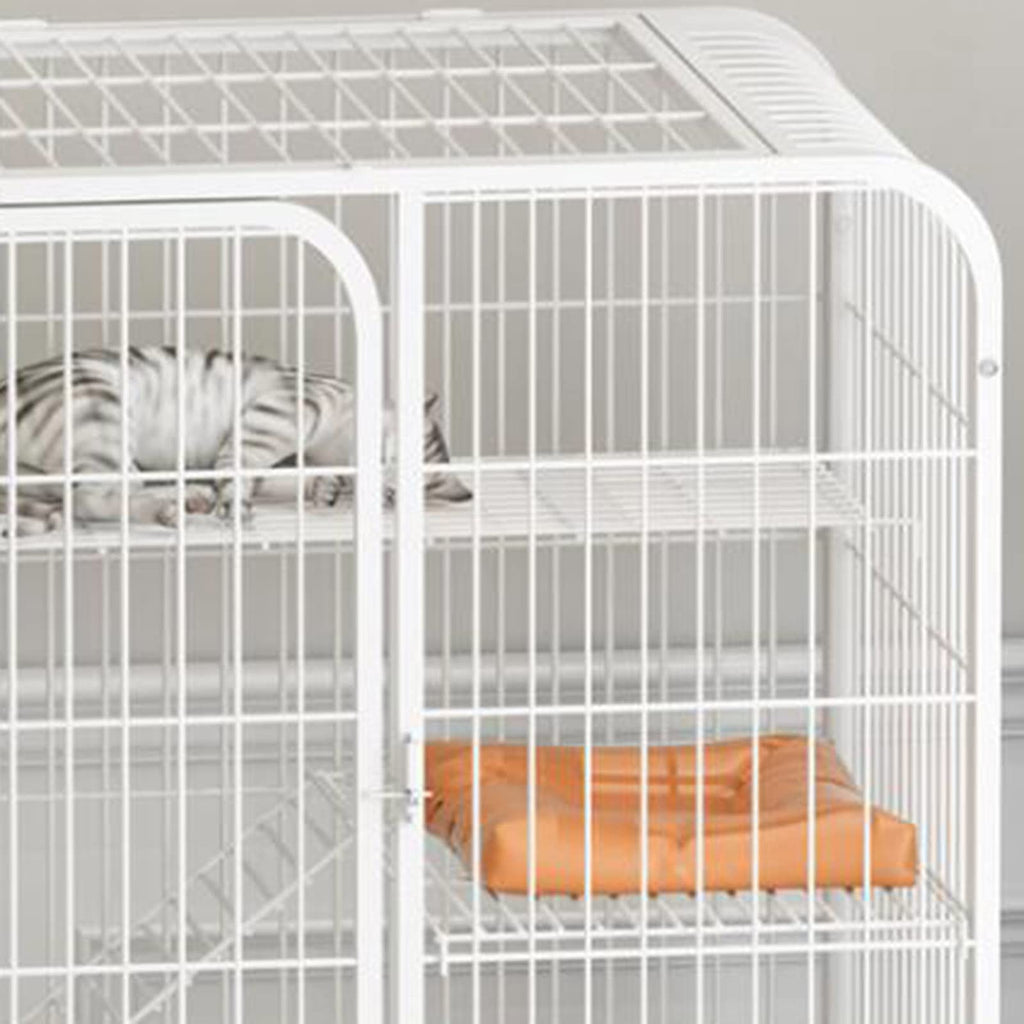 Large 3-Tier Metal Wire Cat Cage with Hammock Q490318