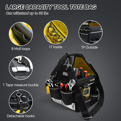 10in Tool Tote Bag with 43-Pocket Organizer L865666