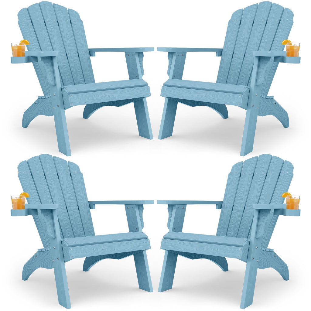 Oversized Adirondack Chair Set of 4 Blue B61328