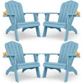 Oversized Adirondack Chair Set of 4 Blue B61328