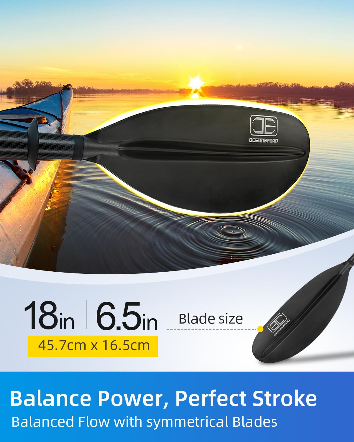 Adjustable Carbon Fiber Kayak Paddle Z458