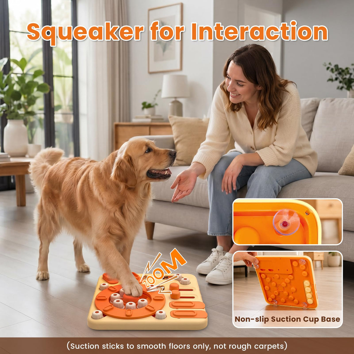 4-Level Interactive Dog Puzzle Toy with Suction Cups R62957