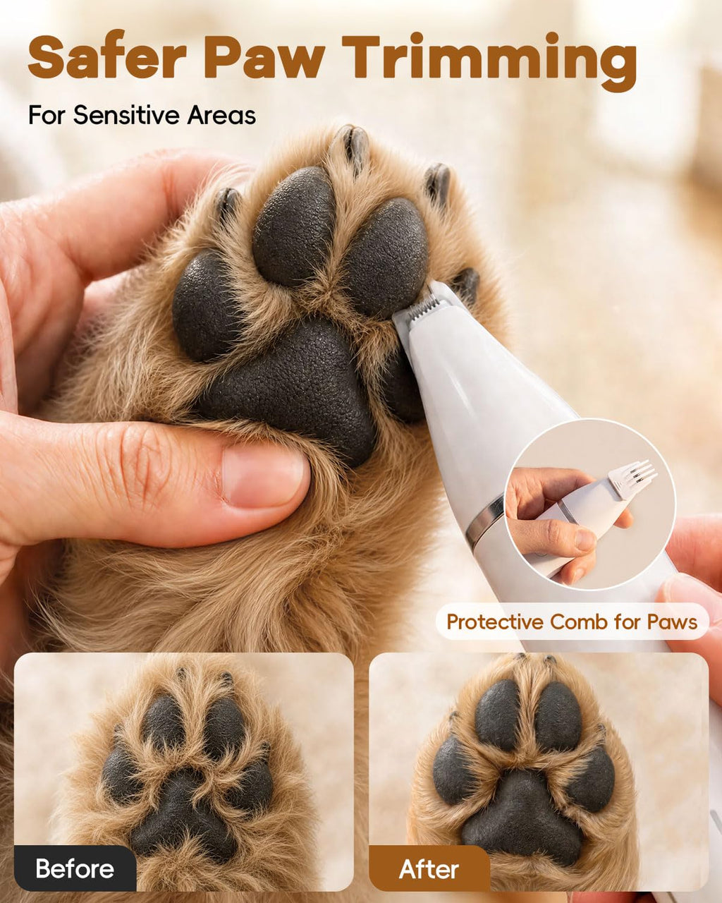 4 in 1 Dog Clippers Grooming Kit with Paw Hair Trimmer Y901204