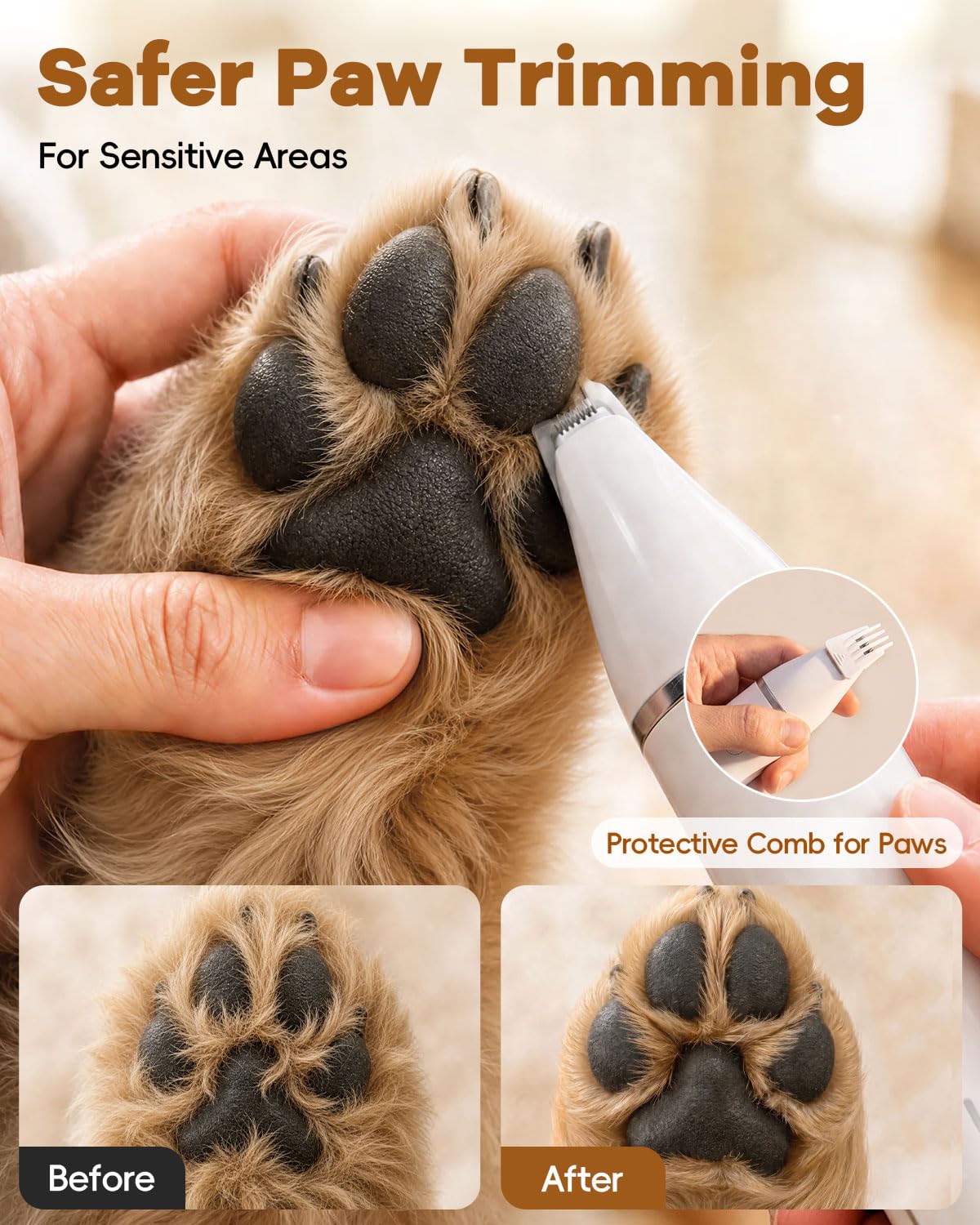 4 in 1 Dog Clippers Grooming Kit with Paw Hair Trimmer Y901204