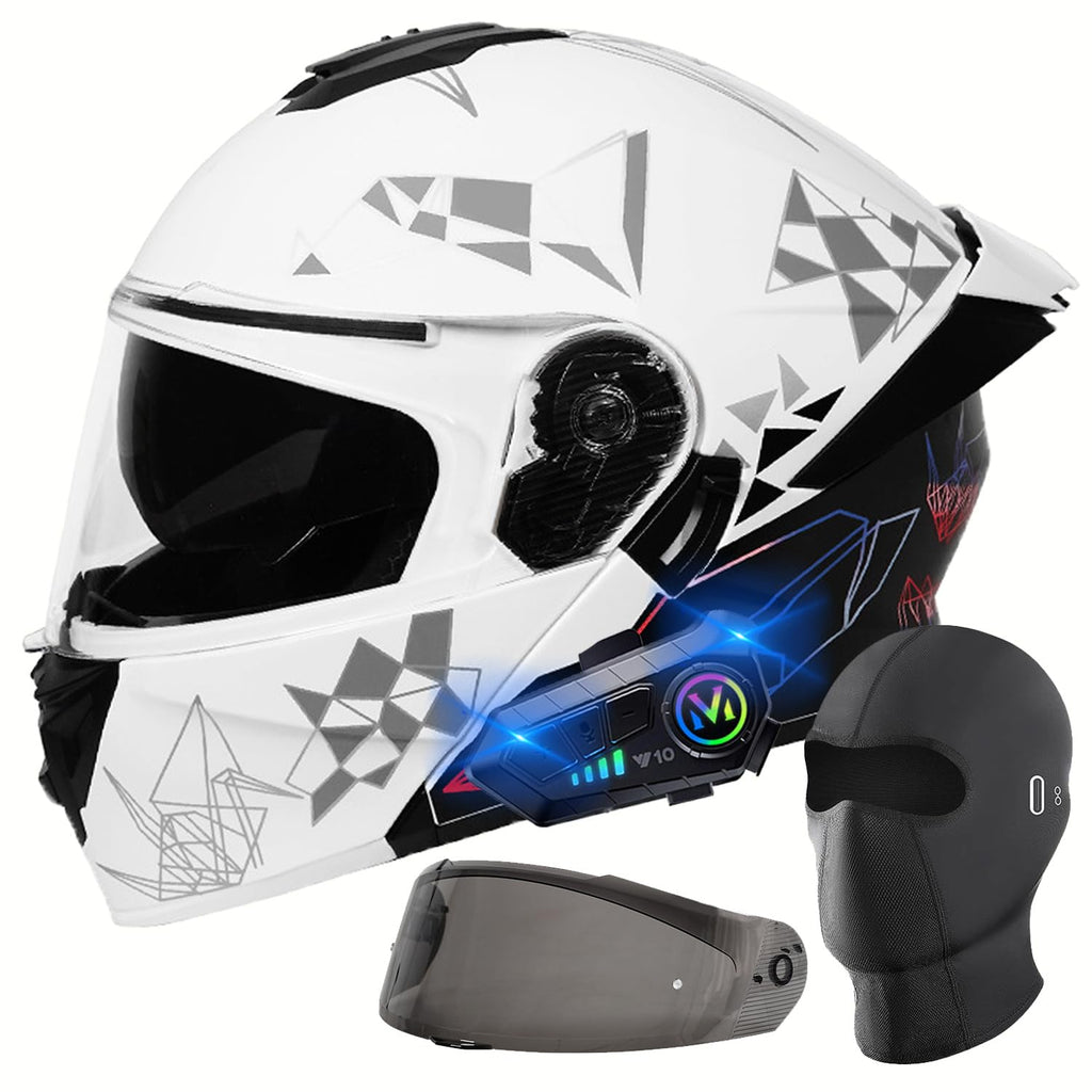 DOT Approved Flip Up Full Face Dual Visor Motorcycle Helmet Z3854