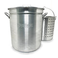 60 Qt Aluminum Stockpot with Basket A423