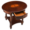 Solid Wood Oval End Table with Drawer C8772