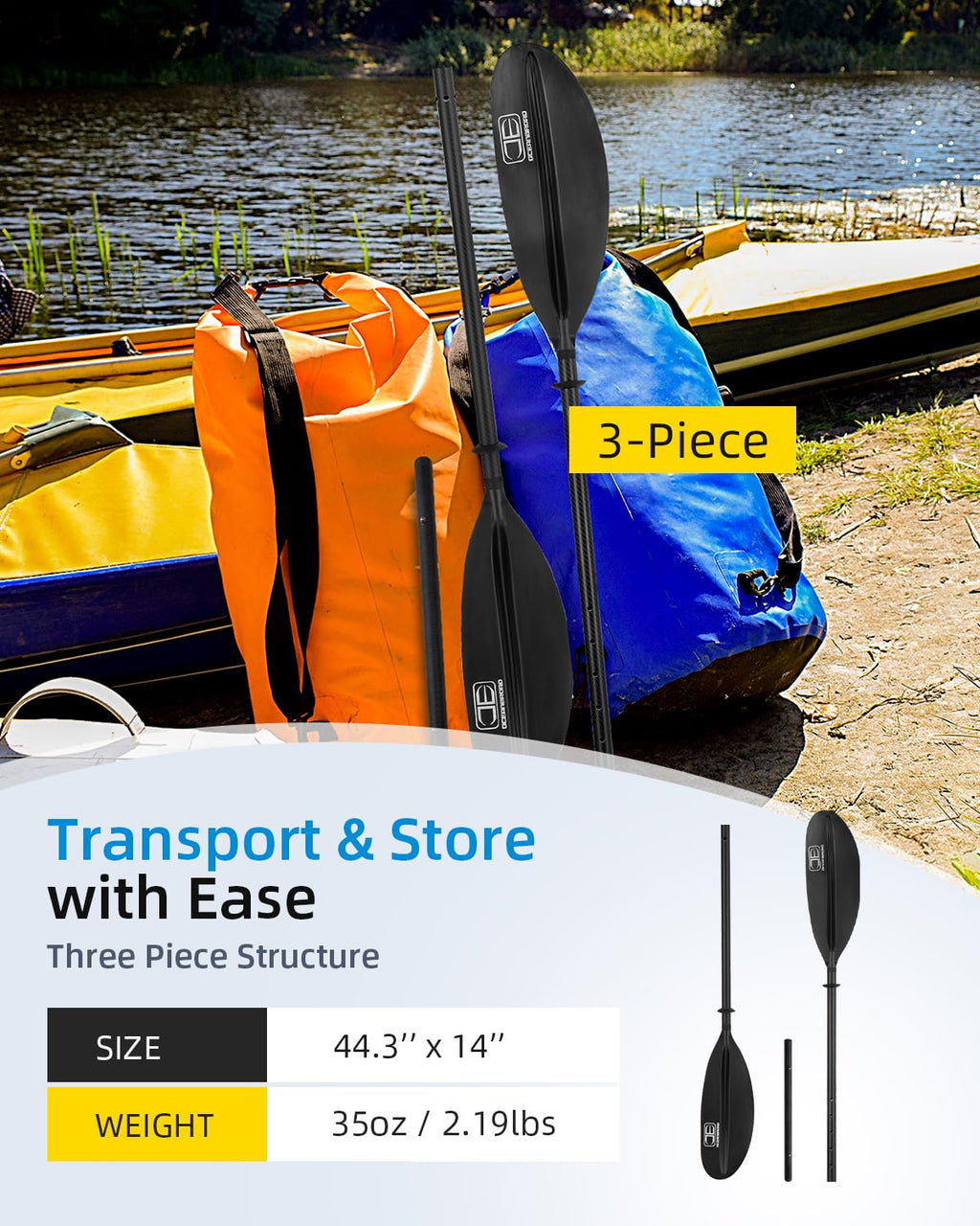 Adjustable Carbon Fiber Kayak Paddle Z458