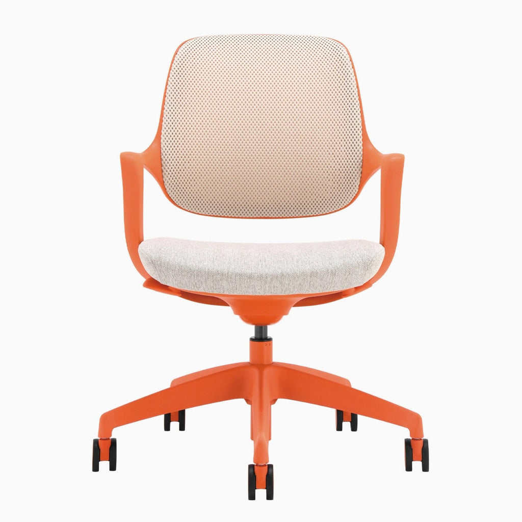 Orange White Low Back Office Chair F440027