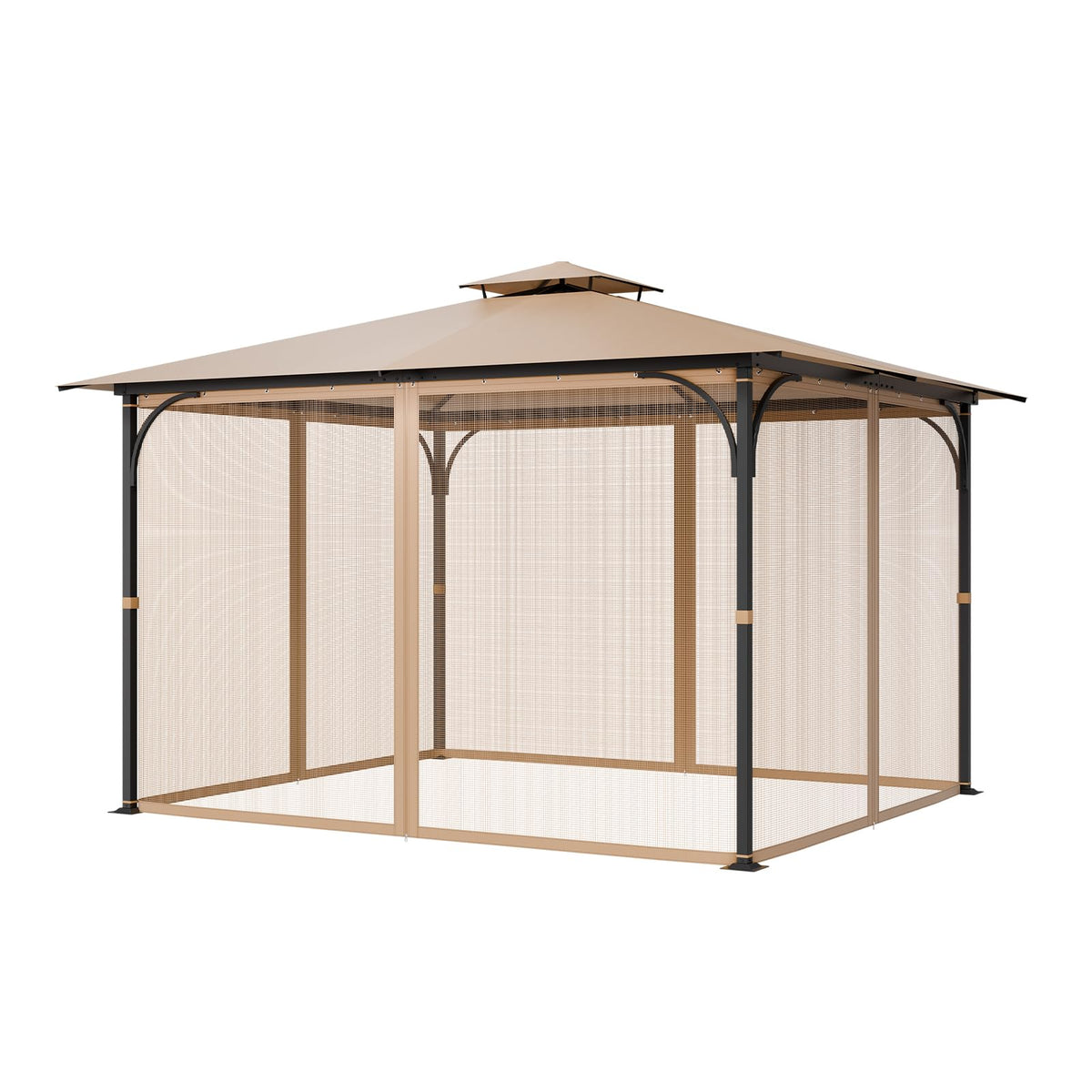 10 x 12 x 7 FT Gazebo Netting Replacement 4-Panel Sidewall Mesh Net E2239