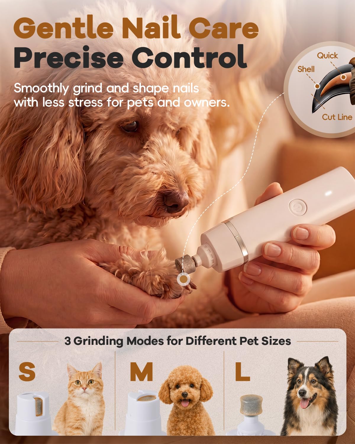 4 in 1 Dog Clippers Grooming Kit with Paw Hair Trimmer Y901204