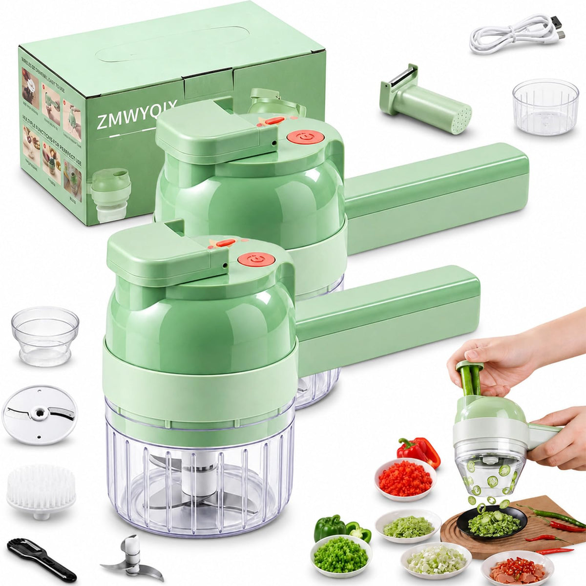 4 in 1 Handheld Electric Vegetable Chopper C408